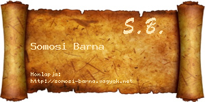 Somosi Barna névjegykártya